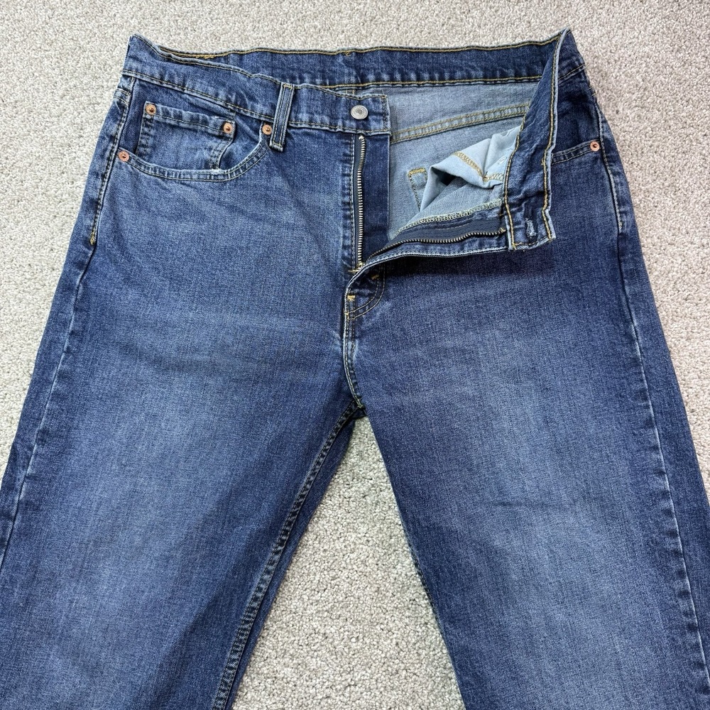 Levi's 527 Mens 35x35 Blue Boot Cut Jeans‎ Dark Wash Denim Workwear Classic